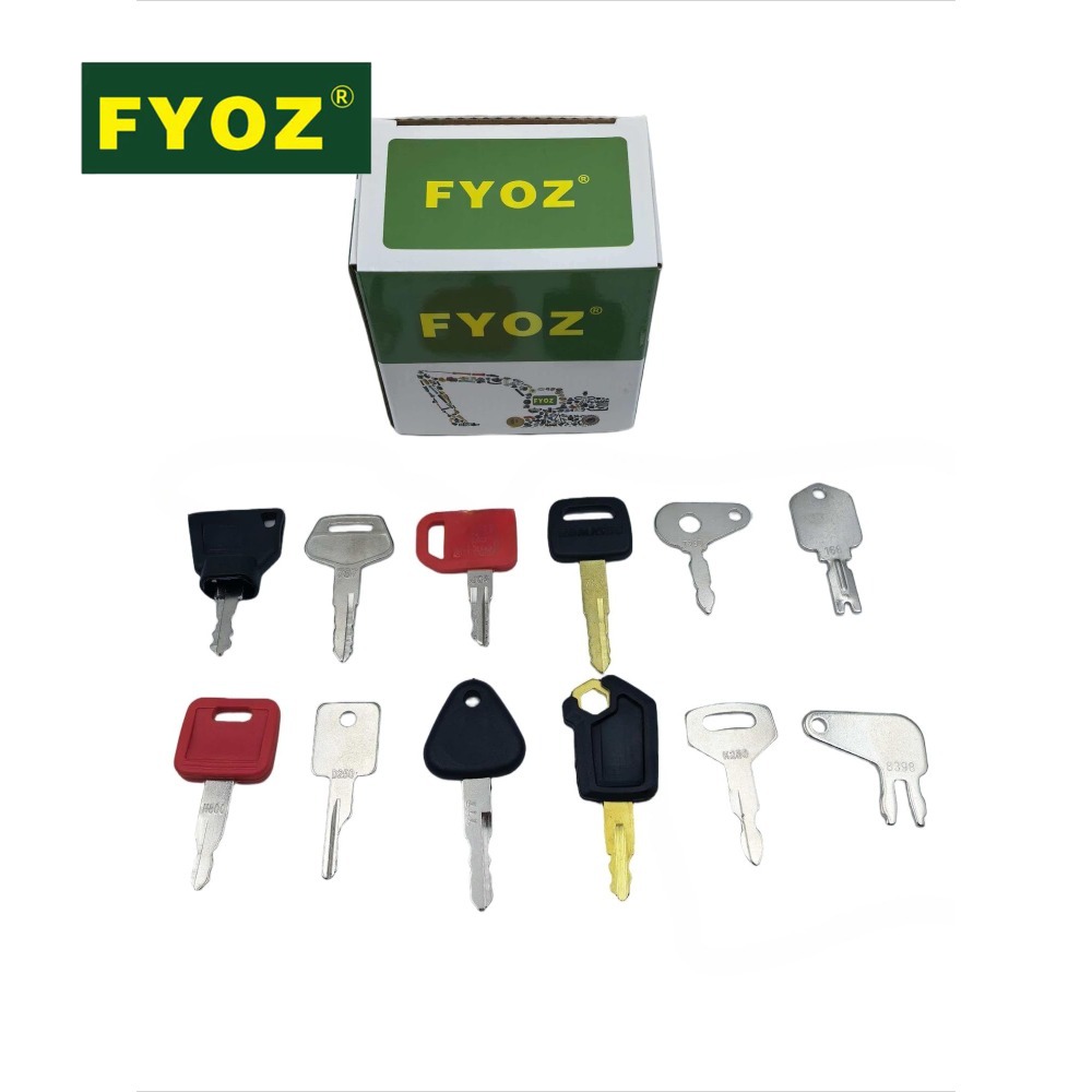Heavy Equipment Key Set - ชุดกุญแจจุดระเบิดสำหรับเครื่องจักรหนัก 12 ชิ้น สำหรับ Cat 5P8500/JCB