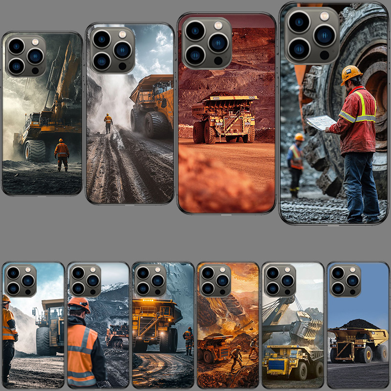 Heavy Equipment Inspection - เคสโทรศัพท์สำหรับตรวจสอบอุปกรณ์รถบรรทุกหนัก สำหรับ iPhone 16E 15 Pro