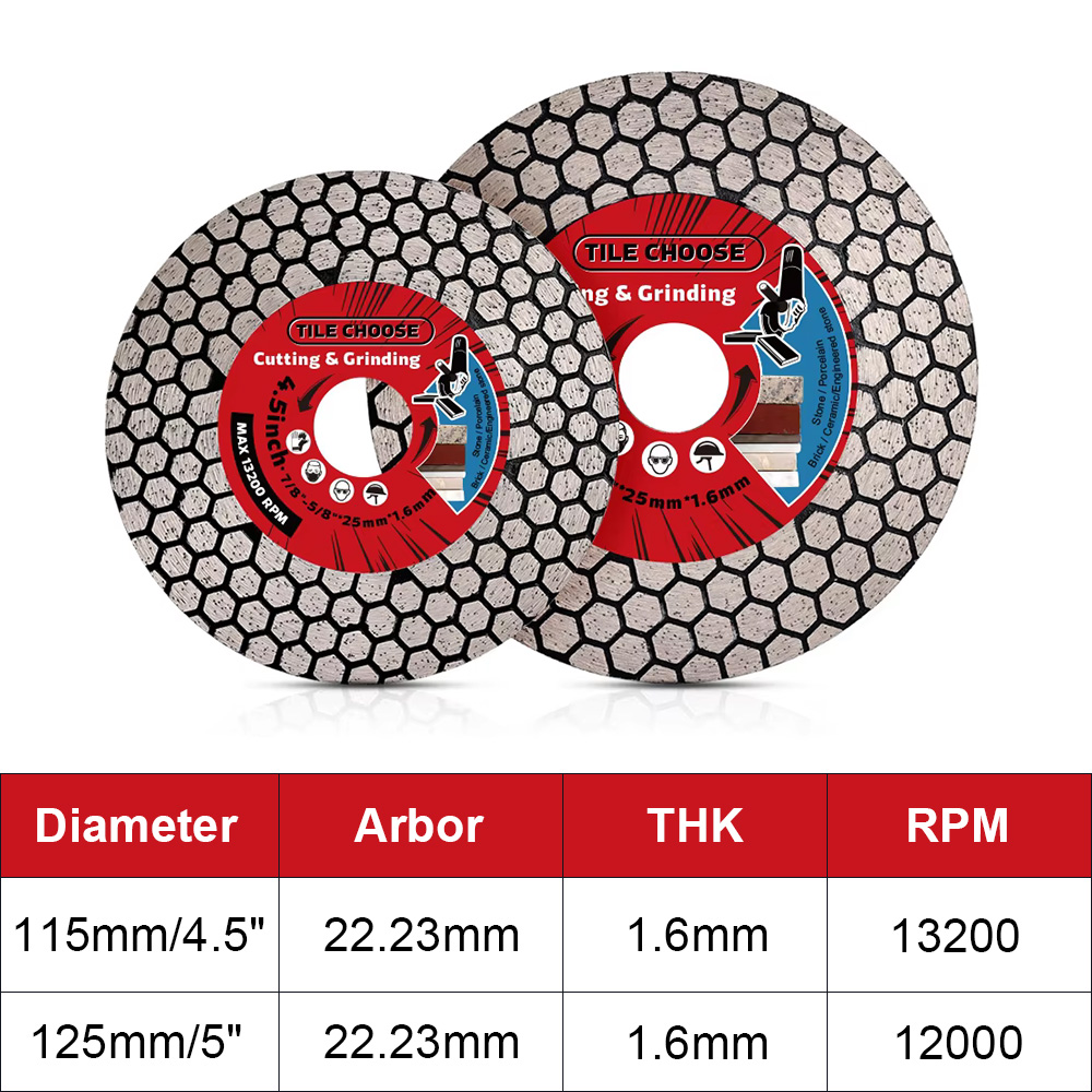 D115mm/125mm ใบมีดเพชรตัดเพชรก - Brick Cutting Saw บทวิจารณ์และราคา